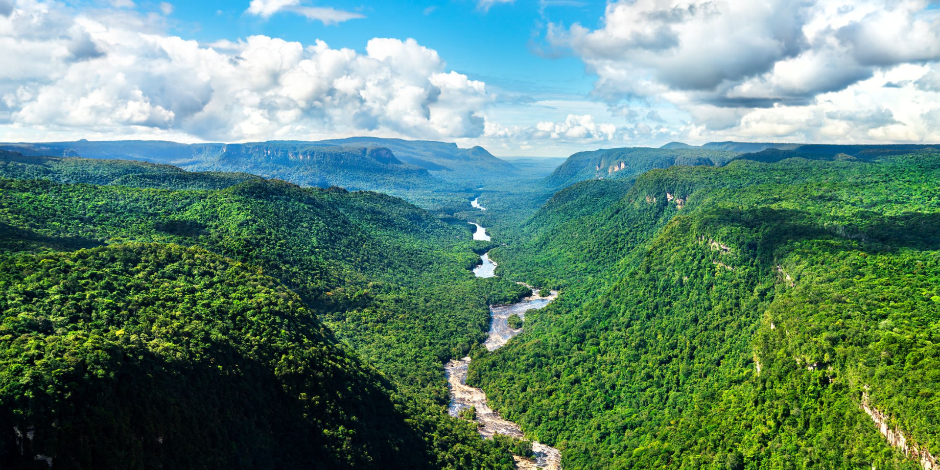Rainforest gorge along the Potaro River in Guyana
